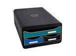 Exacompta Small Box Neo Deco sortiert, 3 Schubladen A4+, leise mit Sicherheitsstopp, stapelbar, 13,5 cm, 25 Jahre