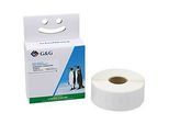 Etiketten G&G, kompatibel zu Dymo 11355/s0722550, 19 x 51 mm, selbstklebend, ablösbar, Thermopapier, weiss, 1 x 500 Stück