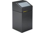 VAR Wertstoffsammelgerät WSG 40 E, 40 L, verzinktes Stahlblech, pulverbeschichtet, selbstschliessend, silber