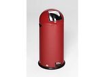 VAR Müllsackständer, 55 l, mit Fusspedal, rot, Metallgriff, Inneneimer Stahl, 8,6 kg