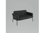 meet by Paperflow Outdoor 2-Sitzer Sofa MEDSO, Grösse L, Stahlgestell, B 1250 x T 747 x H 740 mm, 240 kg, anthrazit