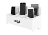 meet by Paperflow Handyablage Phone Docking, für 12 Mobiltelefone, Fächer nummeriert, PS, grau
