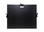 Exacompta Zeichenmappe Schwarz für 50x70 cm, mit Griff, 3 Bandverschlüssen, Stoffrücken bis 3 cm, verstärkte Ecken