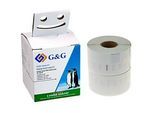 Etiketten G&G, kompatibel zu Dymo 99012/s0722400, 36 x 89 mm, selbstklebend, Thermopapier, weiss, 2 x 260 Stück