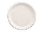 Papstar Zuckerrohr-Teller (Bagasse) Ø 26 cm weiss, schnittfest, Mikrowelle 800 W, EN 13432, 50er Pack