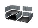 Exacompta MODULODOC Basiselement für grosse Schubladen EcoBlack, dunkelgrau, Schienensystem, Etikettenhalter, 3 kg, 25 Jahre