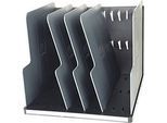 Exacompta Modulotop Sorter A4+ EcoBlack Schwarz/Grau, 5 Trennplatten, Etikettenhalter, Recycling, Blauer Engel