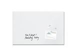 SIGEL Glas-Whiteboard Artverum, Ecken gefasert/poliert, magnetisch, inkl. 3 x Neodym-Magnete, B 1000 x T 15 x H 650 mm, ESG, weiss-matt
