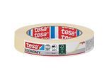 tesa Malerband Economy, 50 m × 19 mm, chamois – glatte Flächen, leicht ablösbar, rückstandsfrei