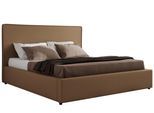 POLSTERBETT CORIVO CLASSIC 160/200 - Braun Kunstleder - ohne Matratze