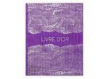 Exacompta Gästebuch Japan Violett 270x220 mm, 100 Seiten Clairefontaine, Silberschnitt & Silberprägung, Kristallbox