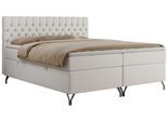 BOXBETT GRIMALDI 140/200 Weiß Kunstleder - H3
