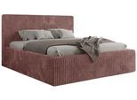 POLSTERBETT TILIANO CLASSIC 200/200 - Rosa Cord - Multipocket-Matratze