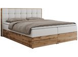 BOXBETT ALBERO 1 - 200/200 Weiß Kunstleder - H3