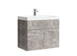 BADMÖBEL-SET Montreal 2 Teile Beton Grau - 60 x 35 x 51 cm