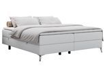 BOXBETT LESS 140/200 Weiß Kunstleder - H3