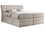 BOXSPRINGBETT GOLD-10 KING 140/200 Beige Velvet - H4