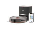 PHILIPS Saugroboter "mit Wischfunktion XU5100/10 mit 10.000pa Saugkraft", grau (kaschmirgrau), B:34,1cm H:29,2cm T:51,5cm, Saugroboter, LDS-Radarnavigationssystem, HomeRun App, inkl. Entleerungsstation