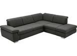 Ecksofa DIE PLANBAR "MP-IN17041 L-Form, Breite 320 cm", grau (anthrazit), B:320cm H:85cm T:260cm, 100% Polyester, Sofas, Ecksofa, mit Sitztiefenverstellung, optional Kopfteilverstellung & Bettfunktion