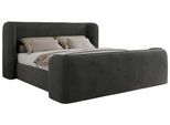 POLSTERBETT EMORA CLASSIC DUO 200/200 - Dunkelgrau Velvet - Pocket-Matratze