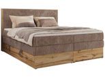 BOXBETT WOOD CLASSIC KING 160/200 - Braun Cord - H4
