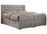 BOXBETT CARMEN 140/200 Hellgrau Velvet - H4