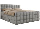BOXSPRINGBETT ALTIVO KING DUO 200/200 - Hellgrau Velvet - H4