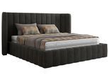 POLSTERBETT GOLETTA CLASSIC 140/200 - Dunkelgrau Velvet - ohne Matratze