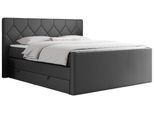 BOXSPRINGBETT KING EIGAR 180/200 Dunkelgrau Kunstleder - H3