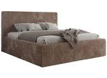 POLSTERBETT TILIANO CLASSIC 180/200 - Braun Cord - Schaum-Matratze
