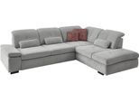 Ecksofa DIE PLANBAR "MP-IN16012 L-Form mit Federkern-Polsterung", silber, B:312cm H:85cm T:260cm, 85% Polyester;15% Nylon, Sofas, Ecksofa, inkl. Sitztiefenverstellung, optional mit Funktionen