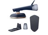 PHILIPS Dampfbügeleisen "GC215/20 OneTurn 2-in-1 Bügeleisen & Steamer, SoftBoard & Dock inkl.", dunkelblau, gold, B:12cm H:17cm T:34cm, Bügeleisen, SteamGlide Plus, 200ml+300ml Wasserbehälter u. 90 g Dampfstoß, Dampfbügeleisen