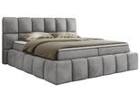 BOXBETT NIRA 160/200 - Hellgrau Velvet - H3