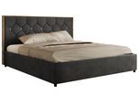 POLSTERBETT LARINO CLASSIC 180/200 - Dunkelgrau Velvet - Pocket Matratze