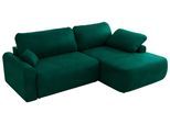 ECKSCHLAFSOFA CUBO L Dunkelgrün Velvet - rechts