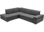 Ecksofa DIE PLANBAR "MP-IN17041 L-Form, Breite 320 cm", grau, B:320cm H:85cm T:260cm, 100% Polyester, Sofas, Ecksofa, mit Sitztiefenverstellung, optional Kopfteilverstellung & Bettfunktion