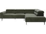 Ecksofa "Tossa, Modernes Design trifft smarte Funktione, Breite 273 cm", grün (turtle), B:276cm H:71cm T:219cm, 88% Polyester, 12% Polyacryl, SCHÖNER WOHNEN-KOLLEKTION, Sofas, Ecksofa, Motorischer Sitzvorzug, Kopfteil-Funktion & Saugroboter-Höhe