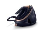PHILIPS Dampfbügelstation "PSG9030/20 PerfectCare 9000 Series", blau (dunkelblau, kupfer), Dampfbügelstationen, ActiveSense Technologie, SteamGlide Elite Bügelsohle, 720 gr Dampfstoß