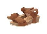 Sandale SIOUX "Yagmur-700", Damen, Gr. 38 (UK 5), braun (cognac), Obermaterial: 100% Rindnubukleder CNU. 100% Gummi rubber., Schuhe Sandale