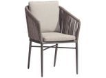 Ambia Garden Gartenstuhl, Graphit, Grau, Metall, Textil, Uni, Füllung: Schaumstoff, Rundrohr, 61x82x63 cm, stapelbar, gastro- und objekttauglich, wetterbeständig, abwischbar, Gartenmöbel, Gartenstühle, Gartenstühle