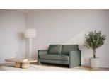 BRUNO Schlafsofa 140cm in Forest Green Grün | Schmal | stabiles Massivholz & Boxspringkomfort