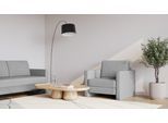 BRUNO Schlafsessel 70cm in Silver Grey Grau | praktische Größe | stabiles Massivholz & Boxspringkomfort