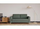 BRUNO Schlafsofa 140cm in Forest Green Grün | Klassik | stabiles Massivholz & Boxspringkomfort