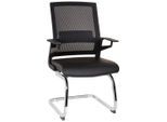 Mid.you , Schwarz , Metall , 58x95x54 cm , ergonomische Rückenlehne , Büromöbel, Bürostühle, Besucherstühle