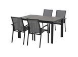 Gardenson , Anthrazit, Grau, Schwarz, Alufarben , Metall, Textil, Keramik , rechteckig , Gartenmöbel, Gartenmöbel-Sets, Gartengarnituren