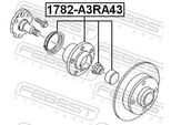 FEBEST Radnabe 1782a3ra43 Hinterachse für VAG