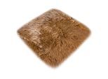 Stuhlkissen LUXOR LIVING "Sitzauflage Lammfell", braun (cognac, felloptik unifarben), B:34cm H:5cm L:34cm, Lammfell, Dekokissen_Sitzkissen_Kissenhüllen, Stuhlkissen, ungepolstert, rund oder eckig, echtes Lammfell, auch als 4er Set