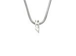 Kette mit Anhänger DIESEL "Schmuck Geschenk Edelstahl D LOGO", silber (edelstahlfarben), Halsketten, Herren, Edelstahl, L: 50 B: 3mm, B:3mm