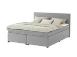 Boxspringbett mit Matratze und Topper H3 Duke ¦ grau ¦ Maße (cm): B: 187 H: 104