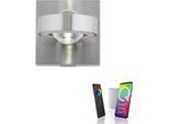LED Wandleuchte "Q-MIA", silber (stahlfarben), 2, H: 12,5cm, 1 Stk., NEUHAUS Q SMART HOME LIGHTS, Leuchten, LED Wandleuchte